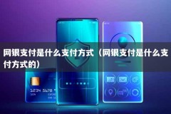 网银支付是什么支付方式（网银支付是什么支付方式的）