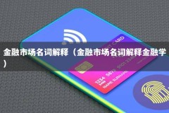 金融市场名词解释（金融市场名词解释金融学）