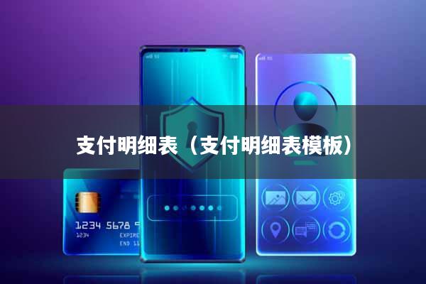 支付明细表(支付明细表模板)